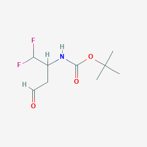 molecular formula C9H15F2NO3 B2909782 tert-butyl N-(1,1-difluoro-4-oxobutan-2-yl)carbamate CAS No. 1029623-77-5