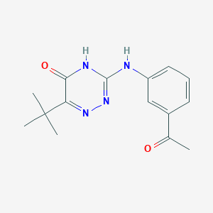 molecular formula C15H18N4O2 B2909785 3-[(3-acetylphenyl)amino]-6-tert-butyl-1,2,4-triazin-5(4H)-one CAS No. 534598-51-1