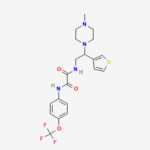 molecular formula C20H23F3N4O3S B2909788 N1-(2-(4-methylpiperazin-1-yl)-2-(thiophen-3-yl)ethyl)-N2-(4-(trifluoromethoxy)phenyl)oxalamide CAS No. 946200-35-7