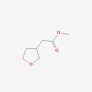 molecular formula C7H12O3 B2909796 Methyl 2-(tetrahydrofuran-3-yl)acetate CAS No. 910565-30-9