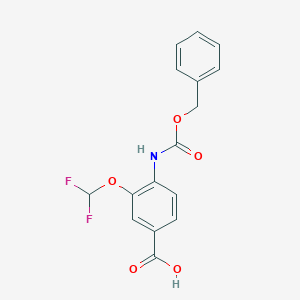 3-(Difluoromethoxy)-4-(phenylmethoxycarbonylamino)benzoic acid
