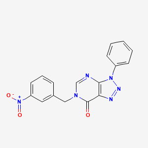 molecular formula C17H12N6O3 B2909815 6-(3-nitrobenzyl)-3-phenyl-3H-[1,2,3]triazolo[4,5-d]pyrimidin-7(6H)-one CAS No. 892479-47-9