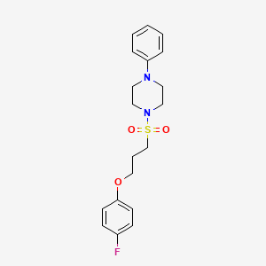 molecular formula C19H23FN2O3S B2909817 1-((3-(4-Fluorophenoxy)propyl)sulfonyl)-4-phenylpiperazine CAS No. 946265-47-0