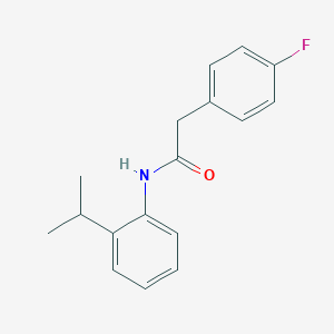 molecular formula C17H18FNO B290983 2-(4-fluorophenyl)-N-(2-isopropylphenyl)acetamide 