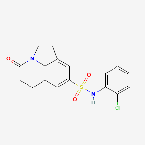 molecular formula C17H15ClN2O3S B2909837 N-(2-chlorophenyl)-4-oxo-2,4,5,6-tetrahydro-1H-pyrrolo[3,2,1-ij]quinoline-8-sulfonamide CAS No. 898436-42-5