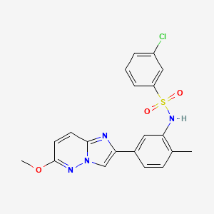 molecular formula C20H17ClN4O3S B2909838 3-chloro-N-(5-(6-methoxyimidazo[1,2-b]pyridazin-2-yl)-2-methylphenyl)benzenesulfonamide CAS No. 946233-11-0
