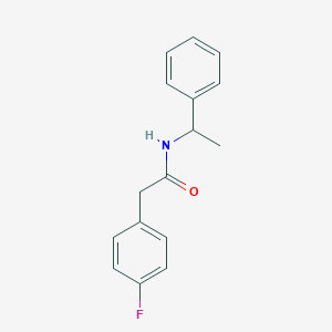 2-(4-fluorophenyl)-N-(1-phenylethyl)acetamide