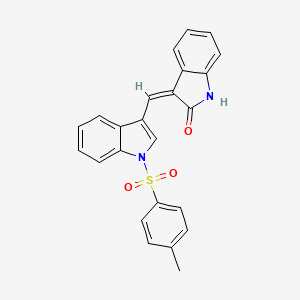 molecular formula C24H18N2O3S B2909844 (3Z)-3-[[1-(4-methylphenyl)sulfonylindol-3-yl]methylidene]-1H-indol-2-one CAS No. 694437-74-6