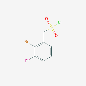 molecular formula C7H5BrClFO2S B2909848 (2-Bromo-3-fluorophenyl)methanesulfonyl chloride CAS No. 1507690-74-5