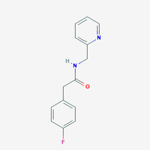 molecular formula C14H13FN2O B290986 2-(4-fluorophenyl)-N-(pyridin-2-ylmethyl)acetamide 