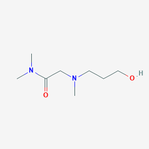 molecular formula C8H18N2O2 B2909872 2-[(3-hydroxypropyl)(methyl)amino]-N,N-dimethylacetamide CAS No. 1697094-26-0