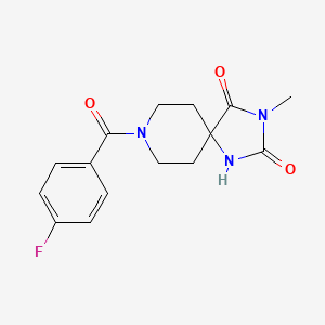 molecular formula C15H16FN3O3 B2909879 8-(4-Fluorobenzoyl)-3-methyl-1,3,8-triazaspiro[4.5]decane-2,4-dione CAS No. 942006-47-5