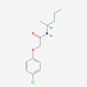 molecular formula C13H18ClNO2 B290991 2-(4-chlorophenoxy)-N-(1-methylbutyl)acetamide 