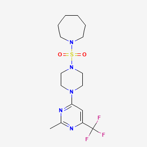 B2909920 1-({4-[2-Methyl-6-(trifluoromethyl)pyrimidin-4-yl]piperazin-1-yl}sulfonyl)azepane CAS No. 2097919-30-5