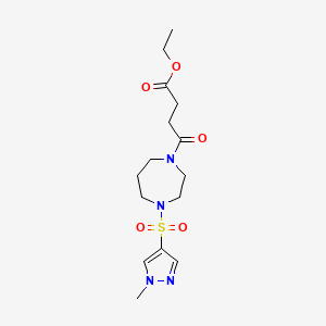 B2909934 ethyl 4-(4-((1-methyl-1H-pyrazol-4-yl)sulfonyl)-1,4-diazepan-1-yl)-4-oxobutanoate CAS No. 2034484-91-6