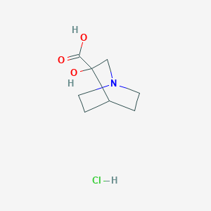 3-Hydroxy-1-azabicyclo[2.2.2]octane-3-carboxylic acid;hydrochloride
