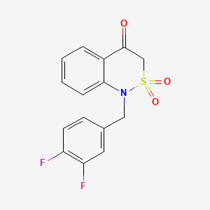 1-(3,4-difluorobenzyl)-2lambda~6~,1-benzothiazine-2,2,4(1H,3H)-trione