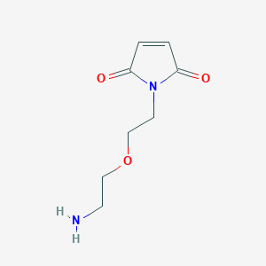 molecular formula C8H12N2O3 B2909953 1-[2-(2-Aminoethoxy)ethyl]pyrrole-2,5-dione CAS No. 131274-16-3