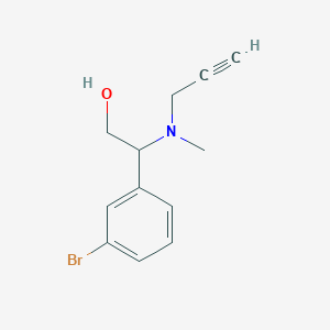 molecular formula C12H14BrNO B2909958 2-(3-Bromophenyl)-2-[methyl(prop-2-yn-1-yl)amino]ethan-1-ol CAS No. 1797170-03-6