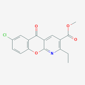 methyl 7-chloro-2-ethyl-5-oxo-5H-chromeno[2,3-b]pyridine-3-carboxylate