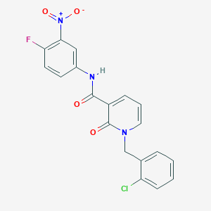 molecular formula C19H13ClFN3O4 B2909966 1-(2-chlorobenzyl)-N-(4-fluoro-3-nitrophenyl)-2-oxo-1,2-dihydropyridine-3-carboxamide CAS No. 941989-33-9