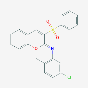 molecular formula C22H16ClNO3S B2909971 (Z)-5-chloro-2-methyl-N-(3-(phenylsulfonyl)-2H-chromen-2-ylidene)aniline CAS No. 904453-70-9