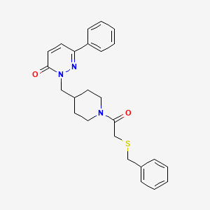 2-({1-[2-(Benzylsulfanyl)acetyl]piperidin-4-yl}methyl)-6-phenyl-2,3-dihydropyridazin-3-one