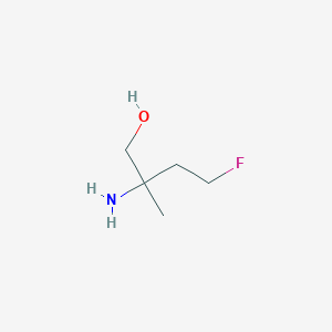 molecular formula C5H12FNO B2909998 2-Amino-4-fluoro-2-methylbutan-1-ol CAS No. 2031269-01-7