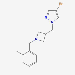 4-bromo-1-({1-[(2-methylphenyl)methyl]azetidin-3-yl}methyl)-1H-pyrazole