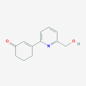 molecular formula C12H13NO2 B2910001 3-[6-(Hydroxymethyl)pyridin-2-yl]cyclohex-2-en-1-one CAS No. 1803562-64-2