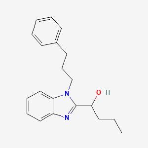 molecular formula C20H24N2O B2910006 1-[1-(3-苯基丙基)苯并咪唑-2-基]丁醇-1 CAS No. 931724-53-7