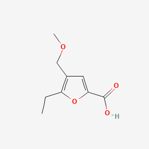 molecular formula C9H12O4 B2910013 5-Ethyl-4-methoxymethyl-furan-2-carboxylic acid CAS No. 696627-38-0
