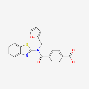 Methyl 4-(benzo[d]thiazol-2-yl(furan-2-ylmethyl)carbamoyl)benzoate