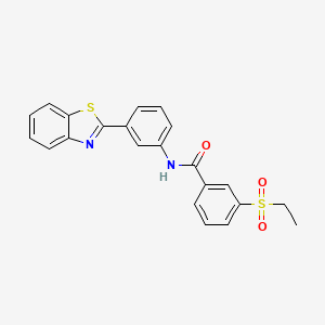 N-(3-(benzo[d]thiazol-2-yl)phenyl)-3-(ethylsulfonyl)benzamide