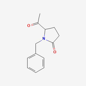 molecular formula C13H15NO2 B2910027 5-Acetyl-1-benzylpyrrolidin-2-one CAS No. 1784053-91-3