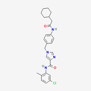 molecular formula C26H29ClN4O2 B2910034 N-(5-chloro-2-methylphenyl)-1-(4-(2-cyclohexylacetamido)benzyl)-1H-imidazole-4-carboxamide CAS No. 1251689-13-0