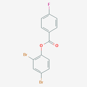 molecular formula C13H7Br2FO2 B291005 2,4-Dibromophenyl 4-fluorobenzoate 