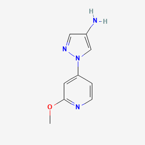 molecular formula C9H10N4O B2910067 1-(2-methoxypyridin-4-yl)-1H-pyrazol-4-amine CAS No. 1353856-85-5