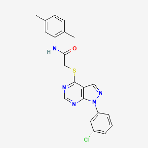 molecular formula C21H18ClN5OS B2910071 2-((1-(3-chlorophenyl)-1H-pyrazolo[3,4-d]pyrimidin-4-yl)thio)-N-(2,5-dimethylphenyl)acetamide CAS No. 893917-99-2