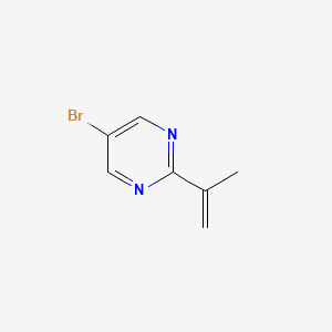 molecular formula C7H7BrN2 B2910077 5-溴-2-(丙-1-烯-2-基)嘧啶 CAS No. 1314354-16-9