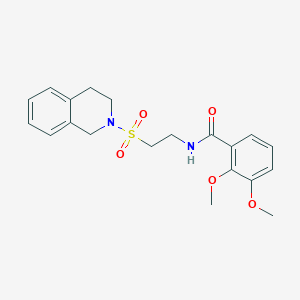 molecular formula C20H24N2O5S B2910080 N-(2-((3,4-dihydroisoquinolin-2(1H)-yl)sulfonyl)ethyl)-2,3-dimethoxybenzamide CAS No. 921897-65-6
