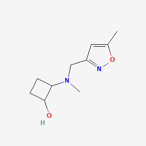 molecular formula C10H16N2O2 B2910085 2-{Methyl[(5-methyl-1,2-oxazol-3-yl)methyl]amino}cyclobutan-1-ol CAS No. 2201615-99-6