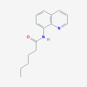 molecular formula C15H18N2O B291009 N-(8-quinolinyl)hexanamide 