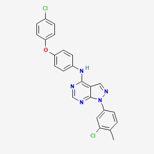 1-(3-chloro-4-methylphenyl)-N-[4-(4-chlorophenoxy)phenyl]-1H-pyrazolo[3,4-d]pyrimidin-4-amine