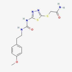 2-((5-(3-(4-Methoxyphenethyl)ureido)-1,3,4-thiadiazol-2-yl)thio)acetamide