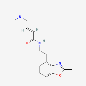 molecular formula C16H21N3O2 B2910107 (E)-4-(Dimethylamino)-N-[2-(2-methyl-1,3-benzoxazol-4-yl)ethyl]but-2-enamide CAS No. 2411332-39-1