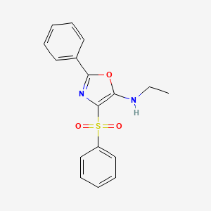 molecular formula C17H16N2O3S B2910108 N-ethyl-2-phenyl-4-(phenylsulfonyl)-5-Oxazolamine CAS No. 478171-63-0