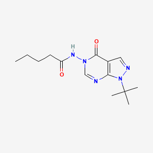 molecular formula C14H21N5O2 B2910126 N-(1-(tert-butyl)-4-oxo-1H-pyrazolo[3,4-d]pyrimidin-5(4H)-yl)pentanamide CAS No. 919840-57-6