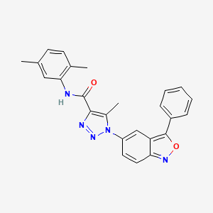 molecular formula C25H21N5O2 B2910139 N-(2,5-dimethylphenyl)-5-methyl-1-(3-phenyl-2,1-benzoxazol-5-yl)-1H-1,2,3-triazole-4-carboxamide CAS No. 904810-70-4
