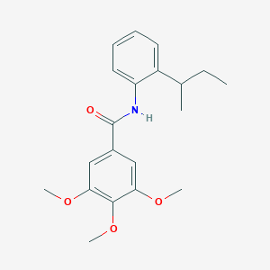 molecular formula C20H25NO4 B291014 N-(2-sec-butylphenyl)-3,4,5-trimethoxybenzamide 